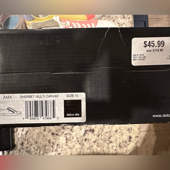 Woman’s Miya Dolce Vita Multi Colored Canvas Sneakers with Side Zipper - Picture 9 of 10